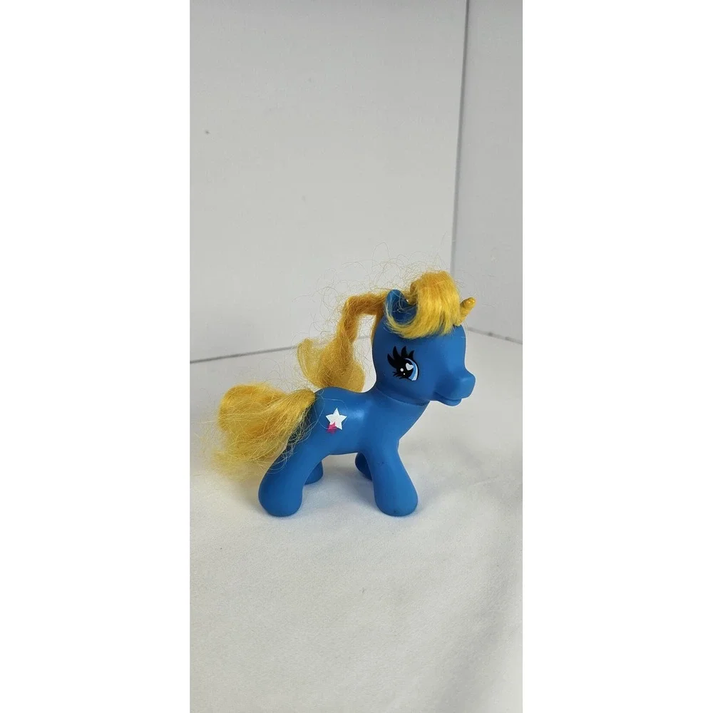 1982 Gi-Go Pony‎ Land, Small Ponies My Little Pony Blue Unicorn Pony Yellow Hair